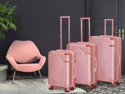 Luggage Set 3pcs voyage rose gold
