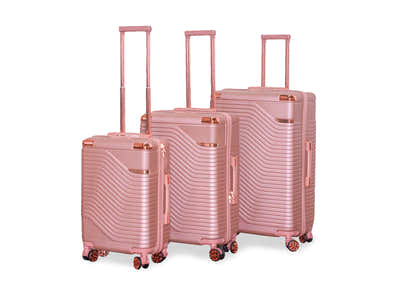 Luggage Set 3pcs voyage rose gold