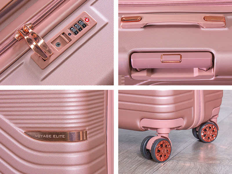 Luggage Set 3pcs voyage rose gold