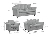 DS NZ Made Chika sofa 3+2+1 kido Steel