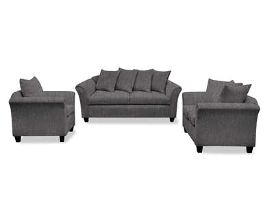 DS NZ Made Chika 3+2+1 Sofa Set - Kido Black