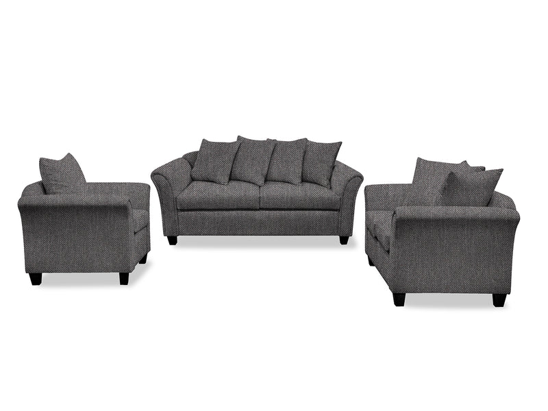 DS NZ Made Chika 3+2+1 Sofa Set - Kido Black