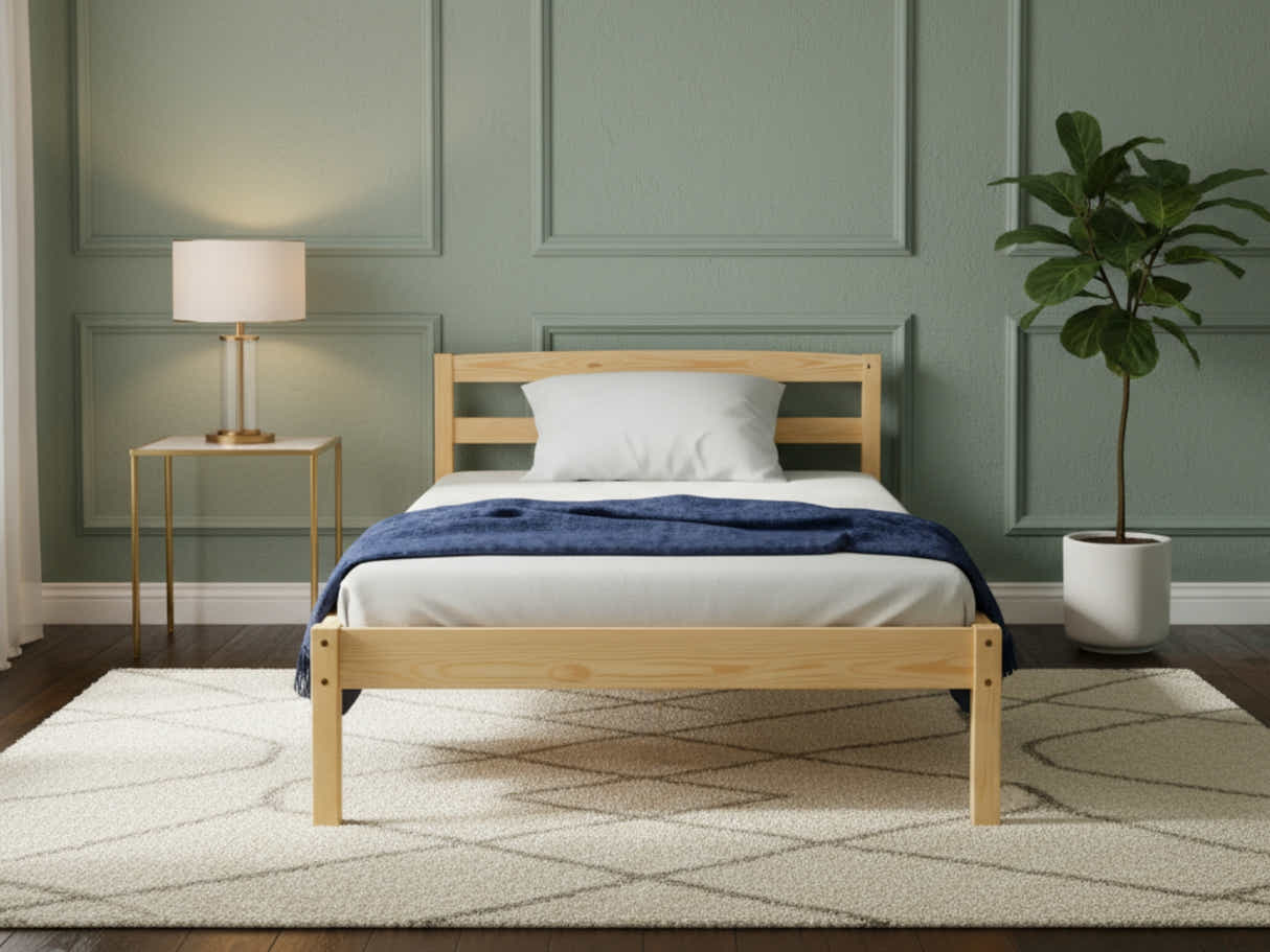 Wayford Bed Frame Natural & J32 Mattress - King Single