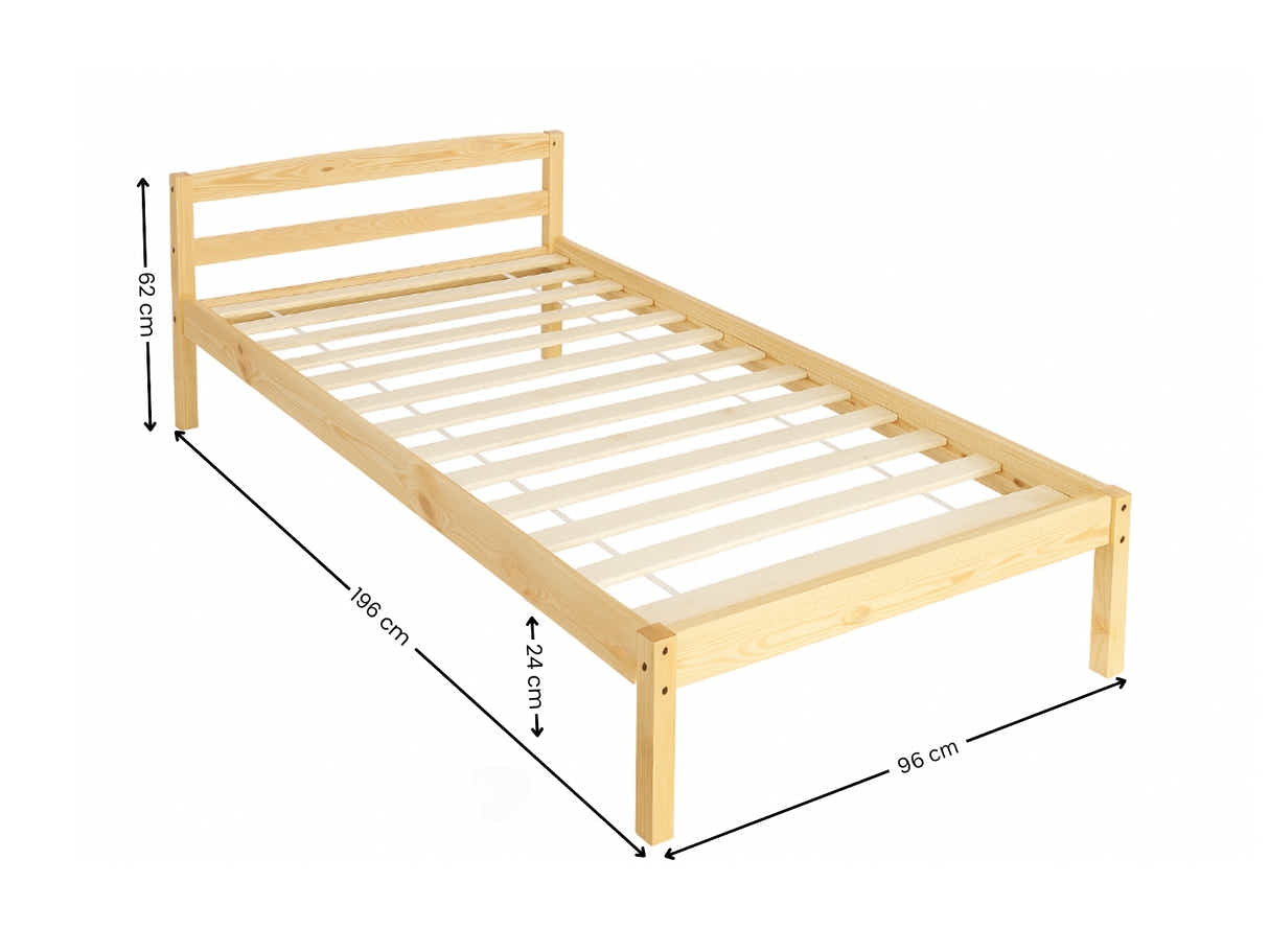 Wayford Bed Frame Natural & J32 Mattress - King Single