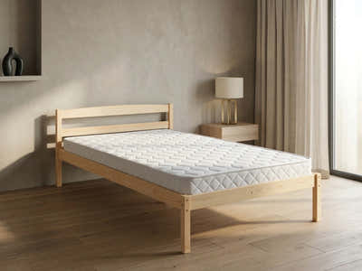 Wayford Bed Frame Natural & Bon15 Mattress - King Single