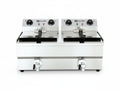 Twin Tank Electric Fryer with Dual Oil Taps