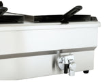 Twin Tank Electric Fryer with Dual Oil Taps
