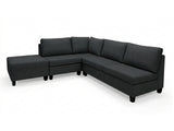 DS NZ Made Bhumi Corner Sofa with Ottoman - Vish Black
