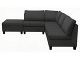 DS NZ Made Bhumi Corner Sofa with Ottoman - Vish Black