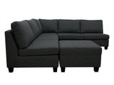 DS NZ Made Bhumi Corner Sofa with Ottoman - Vish Black