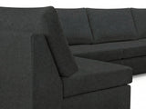 DS NZ Made Bhumi Corner Sofa with Ottoman - Vish Black