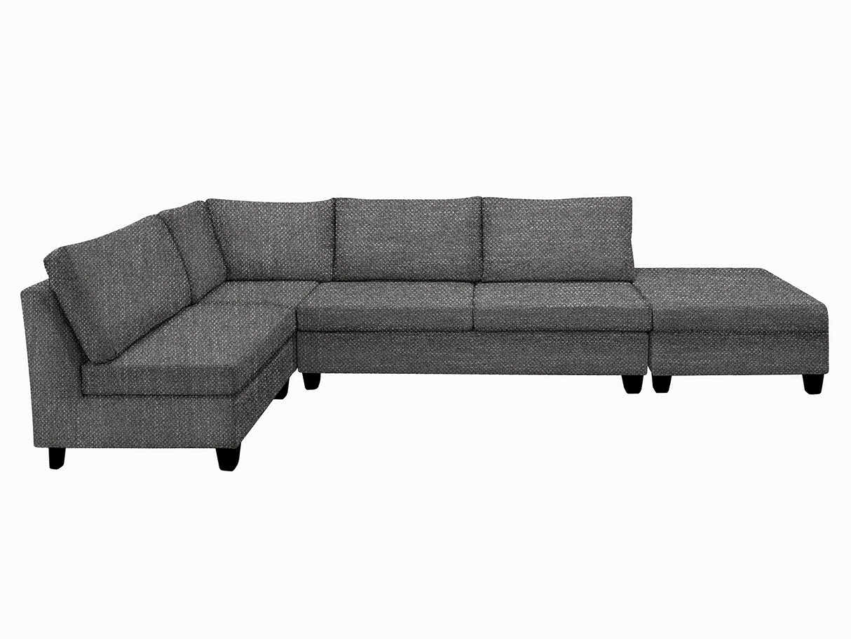 DS NZ Made Bhumi Corner Sofa with Ottoman - Kido Black