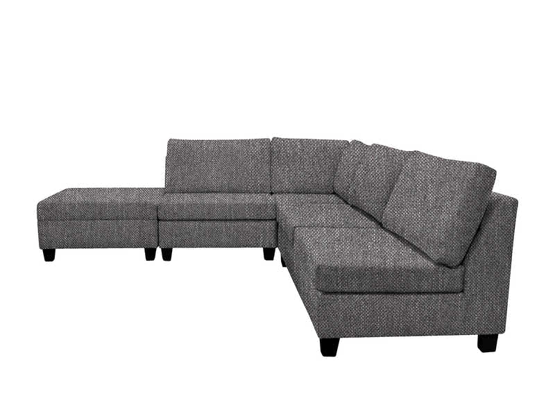 DS NZ Made Bhumi Corner Sofa with Ottoman - Kido Black