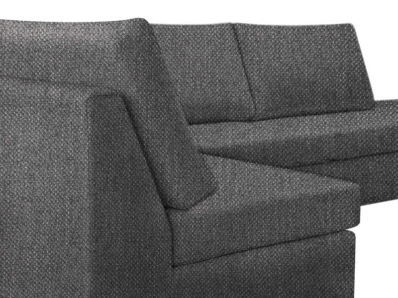 DS NZ Made Bhumi Corner Sofa with Ottoman - Kido Black