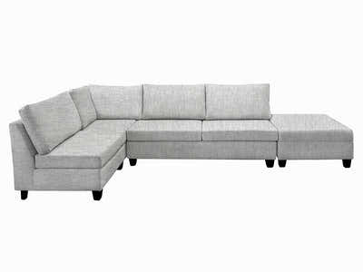 DS NZ Made Bhumi Corner Sofa with Ottoman - Comfy Silver