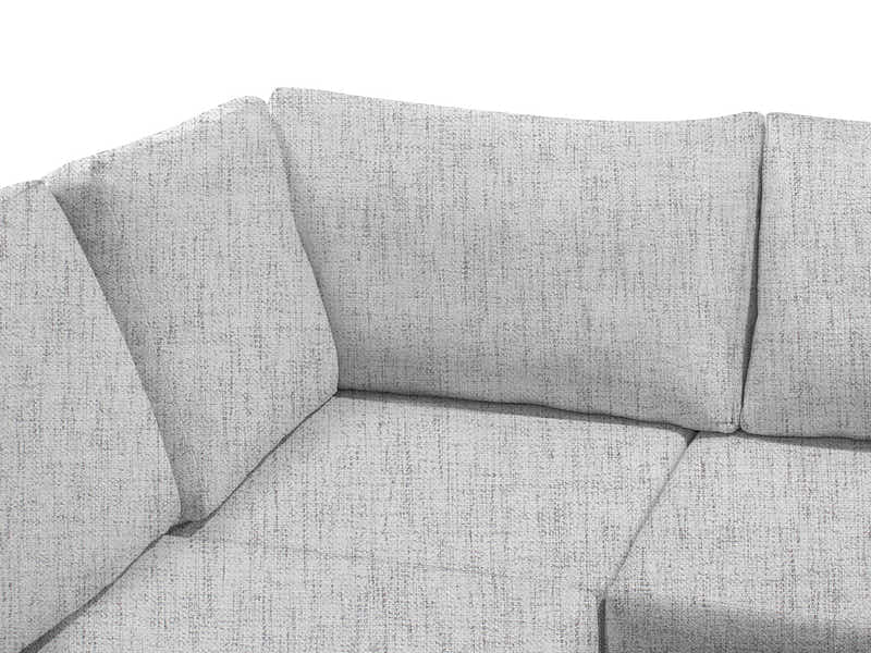 DS NZ Made Bhumi Corner Sofa with Ottoman - Comfy Silver