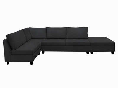 DS NZ Made Bhumi Corner Sofa with Ottoman - Vish Black
