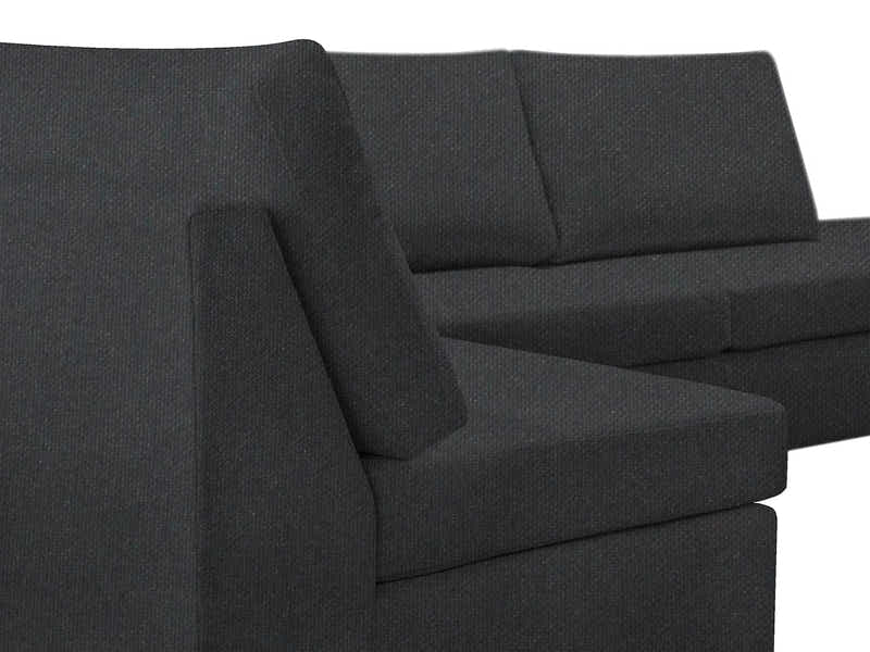DS NZ Made Bhumi Corner Sofa with Ottoman - Vish Black