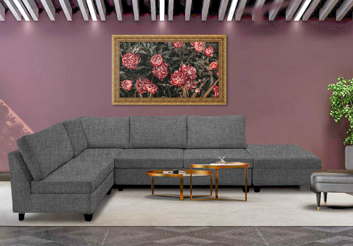 DS NZ Made Bhumi Corner Sofa with Ottoman - Vish Grey