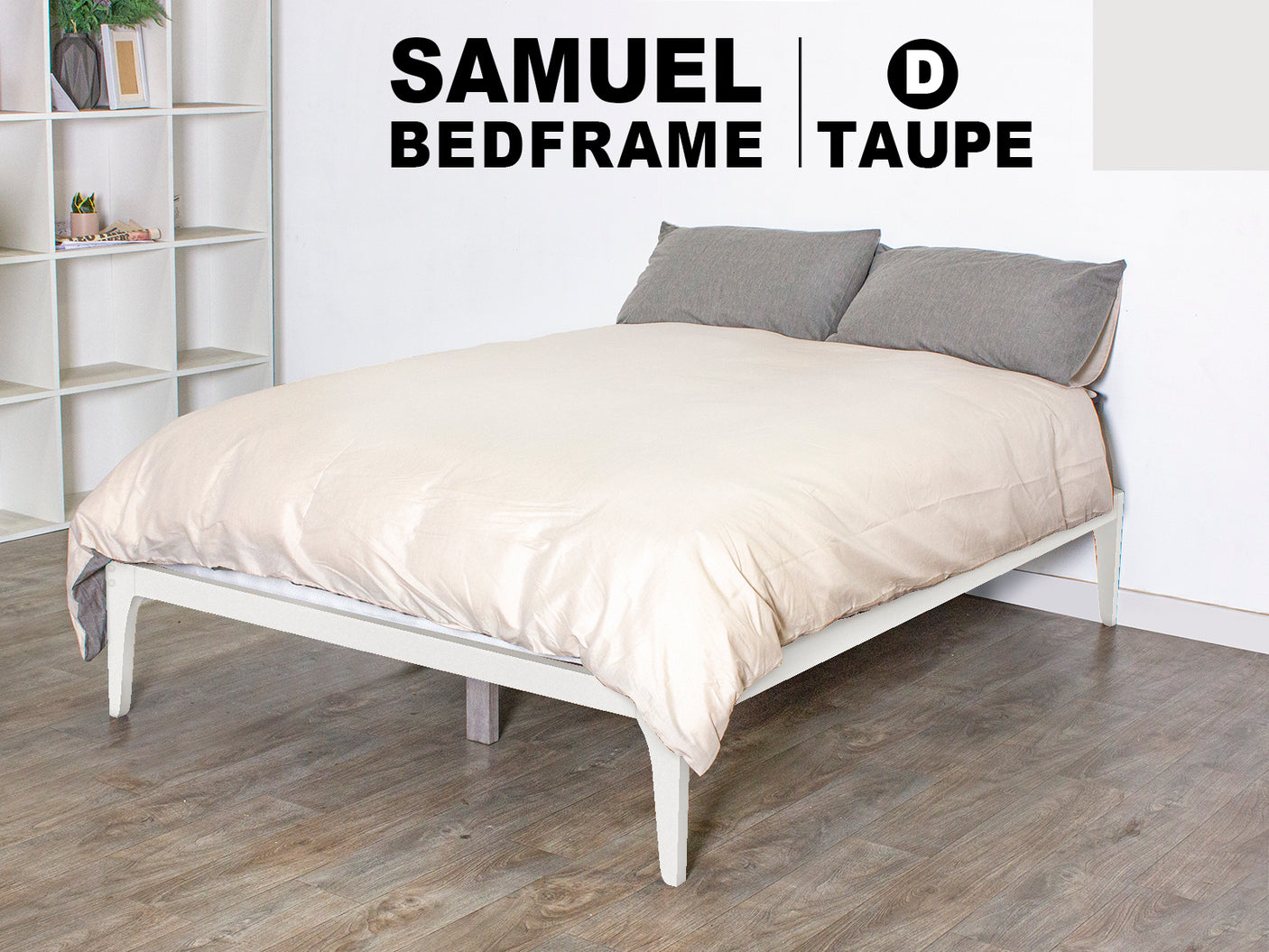 Samuel Double Bedframe -Taupe
