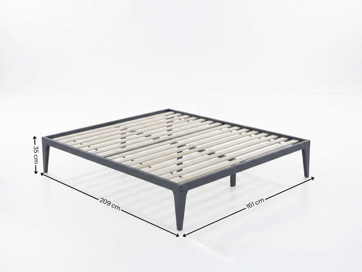 Samuel Bed Frame Dark Grey – Queen