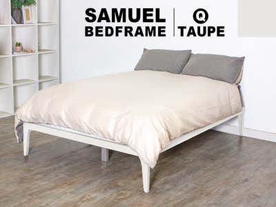 Samuel Bed Frame Taupe – Queen
