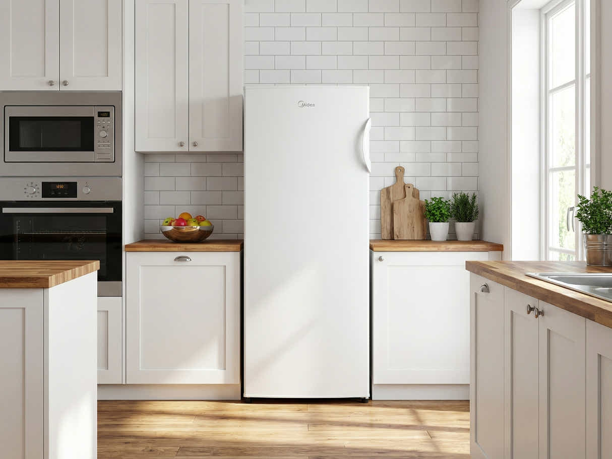 Midea 237L Upright Fridge White