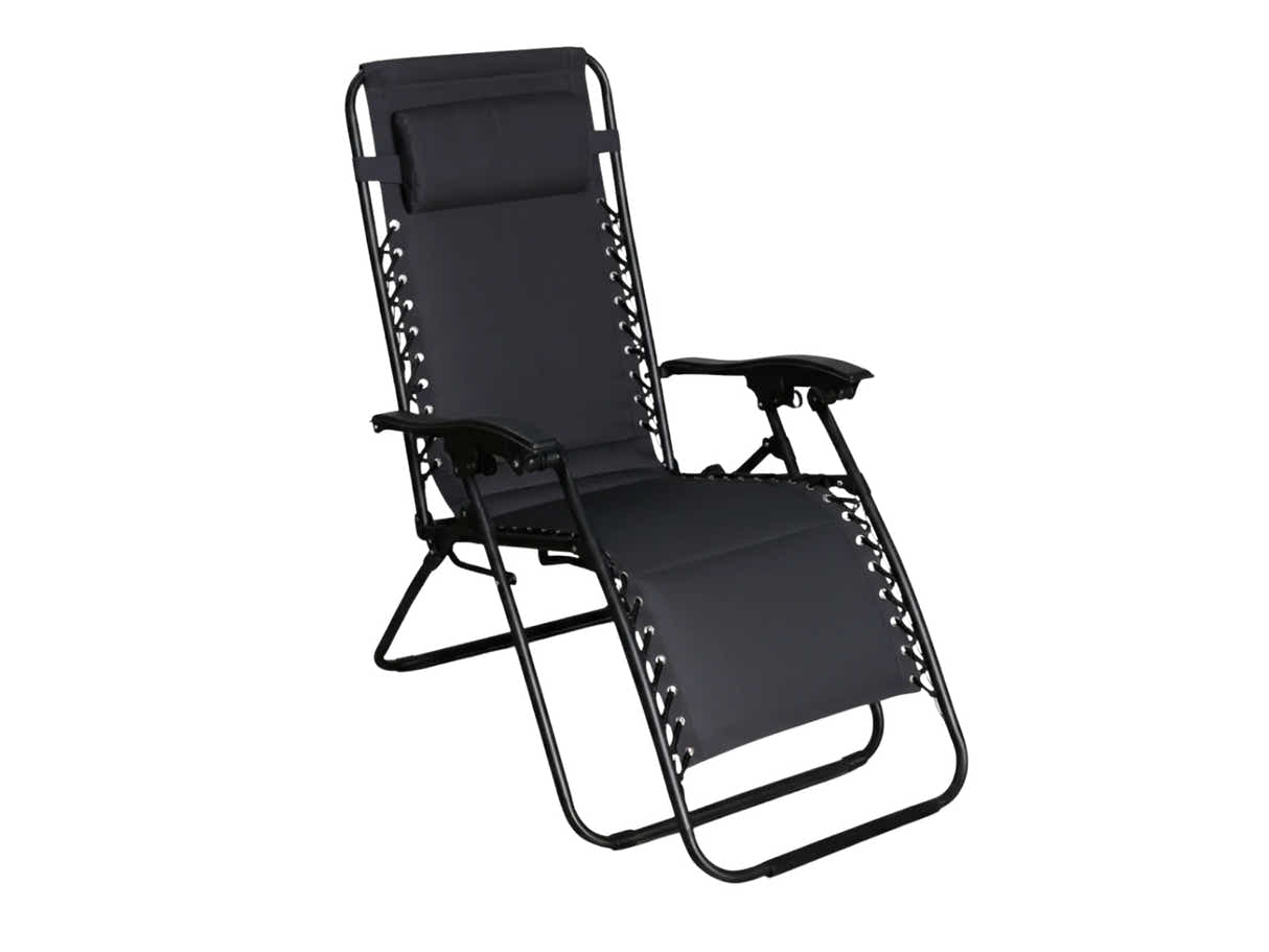 Zero Gravity Chair with Padded Cushion - Black