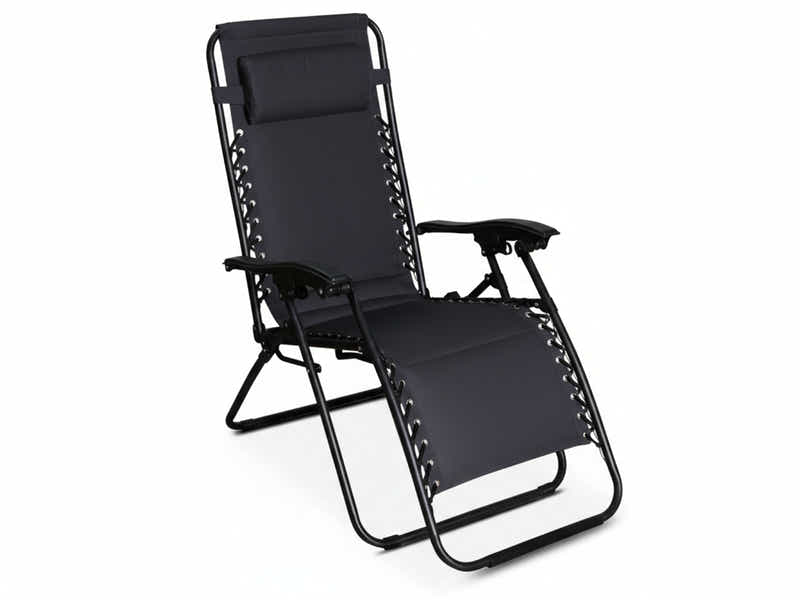 Zero Gravity Chair with Padded Cushion - Black