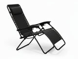 Zero Gravity Chair with Padded Cushion - Black