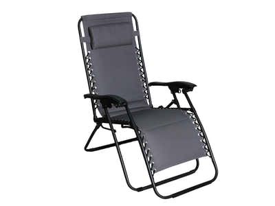 Zero Gravity Chair with Padded Cushion - Grey