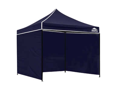 DS Gazebo with Silver-Coated Roof 3m x 3m - Navy