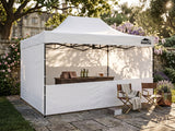 Gazebo with Silver-Coated Roof 3m x 4.5m - White