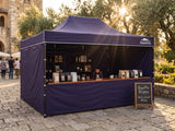 Gazebo with Silver-Coated Roof 3m x 4.5m - Navy