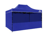 Gazebo with Silver-Coated Roof 3m x 4.5m - Blue