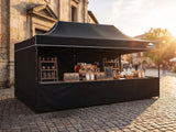 DS Gazebo with Silver-Coated Roof 3m x 6m - Black