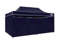 DS Gazebo with Silver-Coated Roof 3m x 6m - Navy