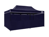 DS Gazebo with Silver-Coated Roof 3m x 6m - Navy