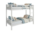 New Lydia Bunk Bed White & Mattress Bon10 Single x2