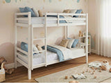 New Lyn Bunk Bed White & Mattress Bon10 Single x2