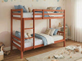 New Lyn Bunk Bed - Cherry & Mattress Bon10 Single x2