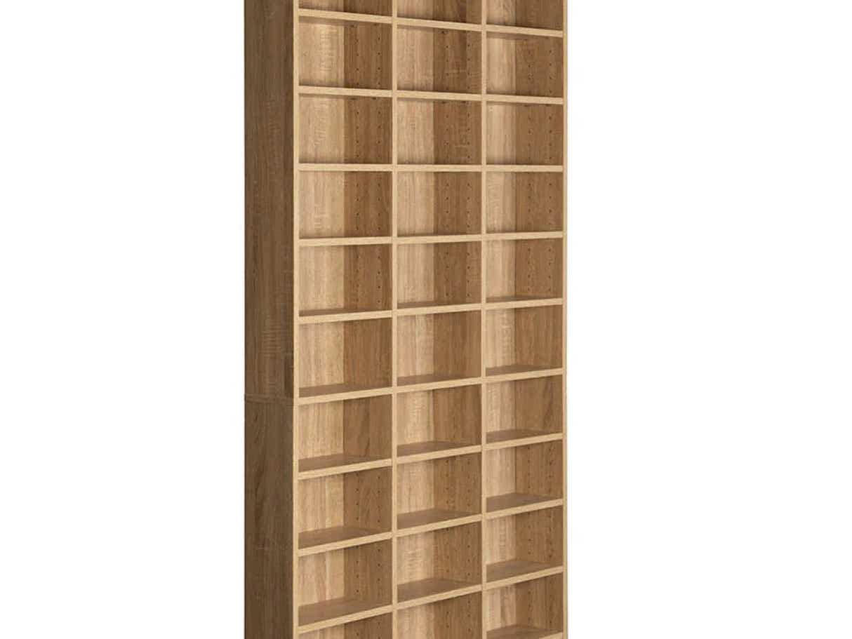 CD/DVD Storage Shelf - Natural Wood
