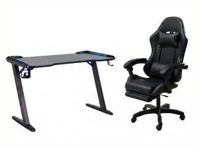 Gaming Table & Faron Gaming Chair PVC Black