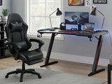 Gaming Table & Faron Gaming Chair PVC Black