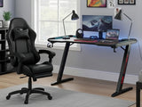 Gaming Table & Nicola Gaming chair PVC Black