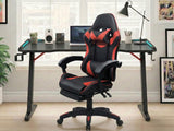 Gaming Table & Nicola Gaming chair PVC Black+Red
