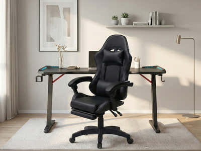 Gaming Table & Nicola Gaming chair PVC Black