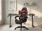 Gaming Table & Nicola Gaming chair PVC Black+Red