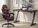 Gaming Table & Nicola Gaming chair PVC Black+Red