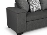 DS NZ Made Ella Corner Sofa with Pattern Cushion - Kido Black
